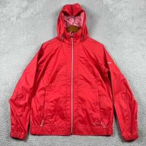 Columbia Switchback II Rain Jacket Womens Large Red Windbreaker Hooded